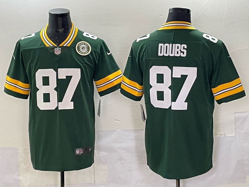 Men 2025 Nike Green Bay Packers #87 Doubs Green Limited NFL Jersey style 02